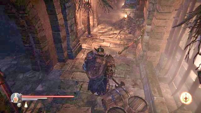 Dźwignia otwierająca wejście na arenę. - Odszukaj Antanasa i Kaslo w Cytadeli Klasztornej | Katakumby - Lords of the Fallen - poradnik do gry