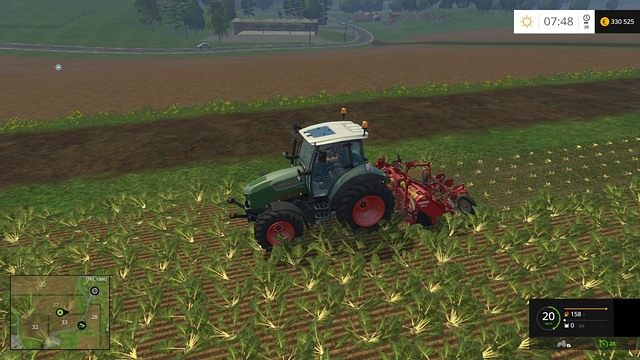 Usuwanie łęcin to czasochłonne i żmudne zajęcie. - Uprawa ziemi przygotowanie, zbiór i sprzedaż w Farming Simulator 15 | Podstawy - Farming Simulator 15 - poradnik do gry
