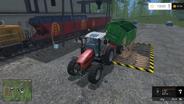 Wyładowanie plonu w skupie. - Uprawa ziemi przygotowanie, zbiór i sprzedaż w Farming Simulator 15 | Podstawy - Farming Simulator 15 - poradnik do gry