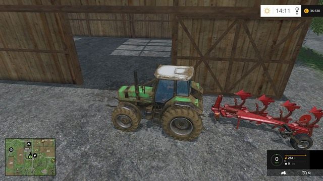 Pług znajdziesz na terenie swojej farmy. - Łączenie pól w Farming Simulator 15 | Podstawy - Farming Simulator 15 - poradnik do gry