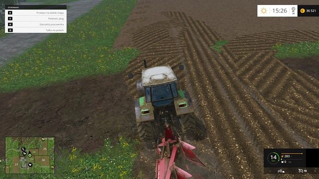 Przeoranie drogi pomiędzy polami... - Łączenie pól w Farming Simulator 15 | Podstawy - Farming Simulator 15 - poradnik do gry