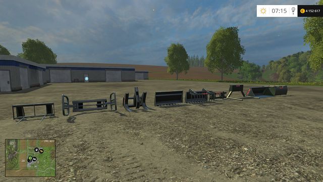 Doczepialne końcówki - Ładowarki teleskopowe i ładowacze czołowe w Farming Simulator 15 | Opis maszyn - Farming Simulator 15 - poradnik do gry
