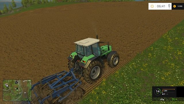 Największe pole startowe, nr 38, z początku wymaga kultywacji. - Sianie, kultywacja, zbiór w Farming Simulator 15 | Szybki start - Farming Simulator 15 - poradnik do gry