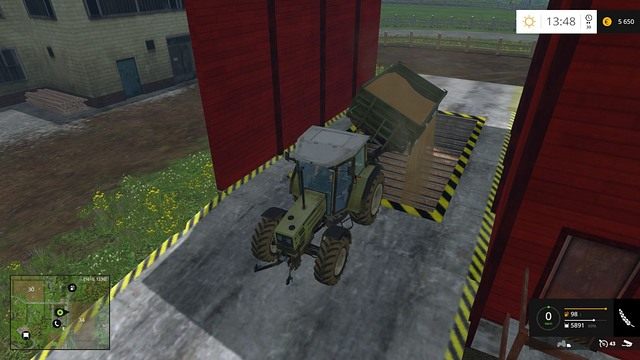 Zboże najlepiej sprzedawać w młynie lub elewatorze zbożowym. - Sprzedaż plonu, kolejne działania w Farming Simulator 15 | Szybki start - Farming Simulator 15 - poradnik do gry