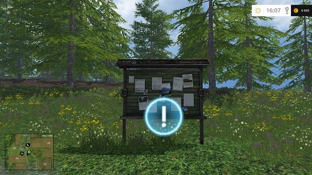 Korzystając z tablicy ogłoszeń, możesz sprawdzić aktualnie dostępne misje. - Misje w Farming Simulator 15 - Farming Simulator 15 - poradnik do gry