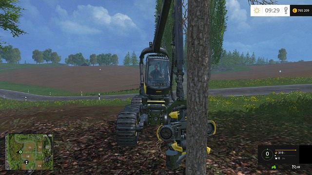 Aby móc ściąć drzewo, musisz się odpowiednio ustawić. - Wycinka drzew w Farming Simulator 15 | Ważne informacje - Farming Simulator 15 - poradnik do gry