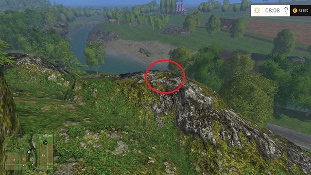 Leży na skałach - Sektor C: monety 30 - 44 | Złote monety w Farming Simulator 15 - Farming Simulator 15 - poradnik do gry