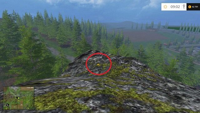 Na najwyższej w okolicy półce skalnej - Sektor D: monety 45 - 54 | Złote monety w Farming Simulator 15 - Farming Simulator 15 - poradnik do gry