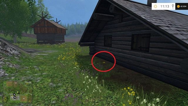 Za drewniana chatą - Sektor E: monety 55 - 69 | Złote monety w Farming Simulator 15 - Farming Simulator 15 - poradnik do gry