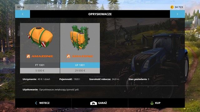Opryskiwacz to początkowo odczuwalny wydatek. - Zakup opryskiwacza w Farming Simulator 15 | Szybki start - Farming Simulator 15 - poradnik do gry