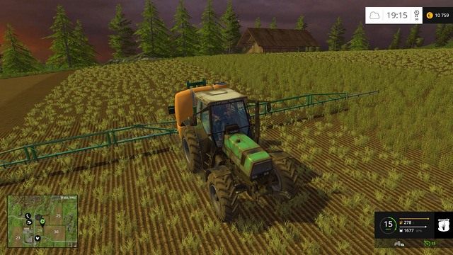 Spryskanie pola zajmuje dosłownie kilka chwil. - Zakup opryskiwacza w Farming Simulator 15 | Szybki start - Farming Simulator 15 - poradnik do gry