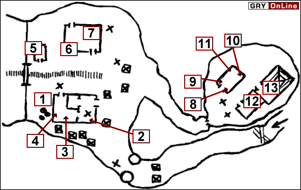 Tutaj wykonasz zadanie Plant explosive at the base of the radio tower (Podłóż ładunek wybuchowy pod wieżę radiową) - Chapter 03 - Project Omega | No One Lives Forever 2 A Spy in HARMs Way - No One Lives Forever 2: A Spy in H.A.R.M.s Way - poradnik do gry