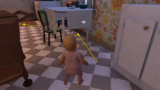 I tak tyle razy, aż Sadze uda się przejść niezauważenie pod stołem i dotrzeć do pokoju, w którym pracuje mama (istotne jest, by nie biec, kiedy dziewczynka biegnie, śmieje się i zwraca tym uwagę taty) - Dostań się do zamkniętego pokoju | Interludium | Dreamfall Chapters Księga 1 - Dreamfall: Chapters - Księga 1 - poradnik do gry
