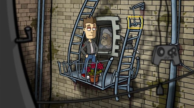 Przejdź do sypialni Randala (drzwi po lewej w korytarzyku), z której wyjdź przez okno na schody przeciwpożarowe - Opuść mieszkanie Randala - Dzień 1 - poniedziałek - Pudełko pełne śmieci i zbyt dużo wolnego czasu - Randals Monday - poradnik do gry