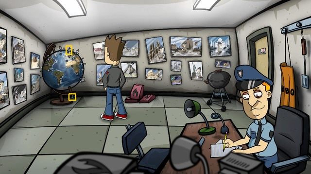 Po przesłuchaniu Randala przez oficera Murraya spróbuj opuścić jego biuro (drzwi po prawej) - nic z tego - Kup bilet miejski - Dzień 1 - poniedziałek - Pudełko pełne śmieci i zbyt dużo wolnego czasu - Randals Monday - poradnik do gry