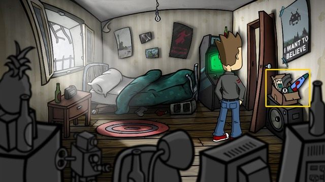 Wówczas maszeruj do mieszkania chłopaka - Opchnij trochę rupieci - Dzień 1 - poniedziałek - Pudełko pełne śmieci i zbyt dużo wolnego czasu - Randals Monday - poradnik do gry