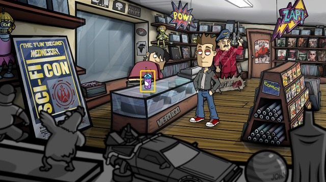 Zauważ, że właściciel sklepu co jakiś czas wykonuje coś w rodzaju skłonu - Otwórz zamek od gabloty z katalogiem - Dzień 2 - poniedziałek - Przepraszam, czyżbym wpadł w pułapkę czasu? - Randals Monday - poradnik do gry