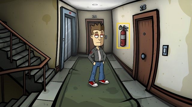 Odejdź zatem od drzwi, skradnij wiszącą na ścianie przy nich gaśnicę i opuść budynek - Zdobądź magnes i miecz świetlny - Dzień 4 - poniedziałek - Oficer Hicks, proszę dać mi ten pierścień! - Randals Monday - poradnik do gry