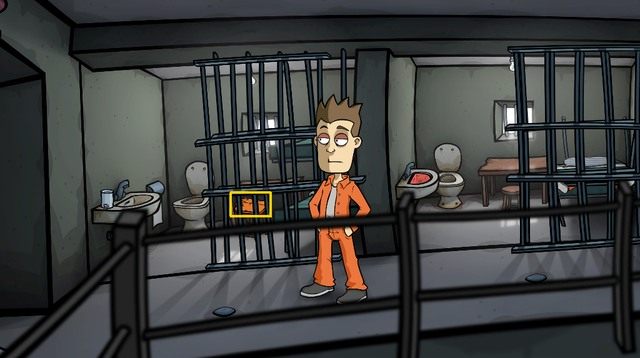 Udaj się więc ponownie do kuchni, a po drodze, w korytarzu z celami, wejdź do ostatniej z nich (pustej) i zabierz leżący na stołku uniform więzienny (w ekwipunku automatycznie pojawi się też tabletka detergentu, która była w kieszeni owego mundurka) - Zdobądź czasopismo - Dzień 6 - poniedziałek - Palisz? Nie, dziękuję, staram się rzucić - Randals Monday - poradnik do gry