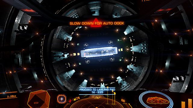 Lądowanie za pomocą komputera dokującego jest dziecinnie proste - Dokowanie automatyczne | Dokowanie i start w Elite Dangerous - Elite: Dangerous - poradnik do gry