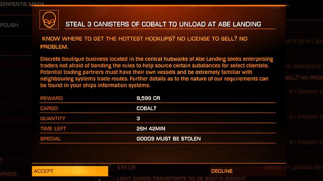 Niektóre stacje o wątpliwej reputacji oferują pracę dla piratów wprost i bez ceregieli - Profesje | Zarabianie pierwszych pieniędzy w Elite Dangerous - Elite: Dangerous - poradnik do gry