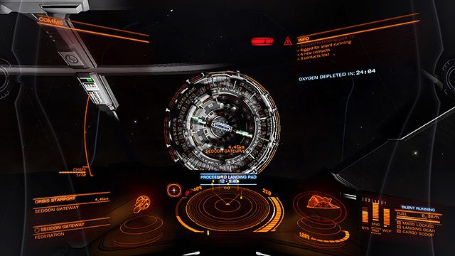 Podczas takiego lotu Twój statek będzie się ciągle nagrzewał, dlatego bardzo pomocne w tej sytuacji jest wystrzelenie radiatora, o ile masz zamontowaną wyrzutnię z wymiennymi radiatorami - Profesje | Zarabianie pierwszych pieniędzy w Elite Dangerous - Elite: Dangerous - poradnik do gry