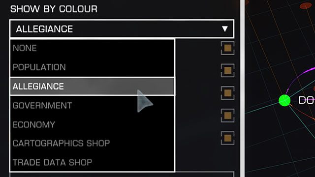 Oprócz wyżej wymienionych filtrów, do dyspozycji mamy jeszcze wiele innych, dostosowanych do bardziej sprecyzowanych potrzeb - Mapa Galaktyki | Uzbrojenie i walka w Elite Dangerous - Elite: Dangerous - poradnik do gry