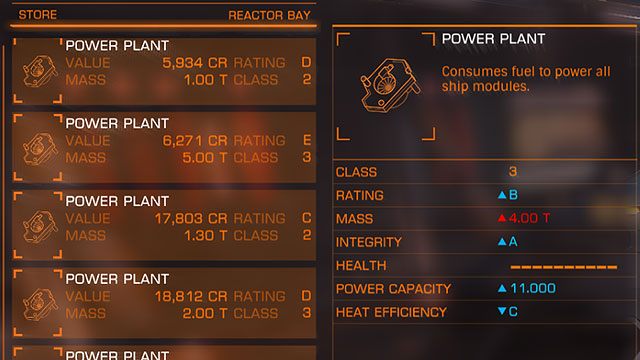 Klasa (class): jest to po prostu rozmiar komponentu - Podzespoły | Statki i podzespoły w Elite Dangerous - Elite: Dangerous - poradnik do gry