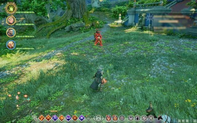 Jeden z żołnierzy Fairbanksa - przed pawilonem pośrodku mapy - Dragon Age Inquisition: Patrol Fairbanksa (Patrol under Attack) - Dragon Age: Inkwizycja - poradnik do gry