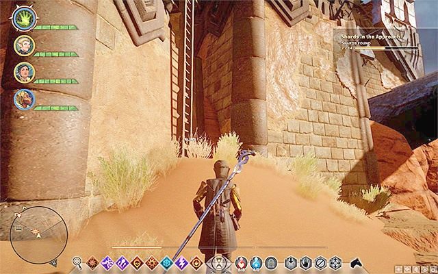 Ósmy odłamek (M19,3h) leży na jednym z zewnętrznych balkoników Twierdzy Gryfiego Skrzydła (Griffon Wing Keep) - Dragon Age Inquisition: Odłamki w podejściu (Shards in the Approach) - Dragon Age: Inkwizycja - poradnik do gry