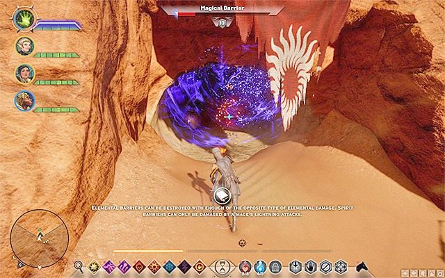 Zniszcz magiczną barierę żeby móc zbadać jaskinię - Dragon Age Inquisition: Na tropie Zakonu (On the Chantry Trail) - Dragon Age: Inkwizycja - poradnik do gry