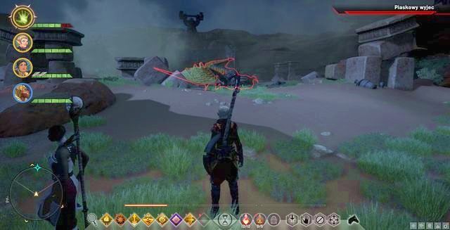 Smok pilnujący wejścia. - Dragon Age Inquisition: Ukryte obszary - Syczące Pustkowia - Dragon Age: Inkwizycja - poradnik do gry