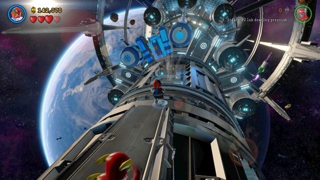 Po odzyskaniu panowania nad postacią zacznij zbierać wszystkie monety - Kostium Na Miarę Kosmosu | Opis przejścia Lego Batman 3 Poza Gotham - LEGO Batman 3: Poza Gotham - poradnik do gry