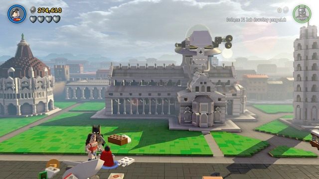 Przesuwaj się w prawo a dotrzesz do kolejnego momentu gdzie Brainiac naśle na ciebie swoich sługusów - Eurokłopoty | Opis przejścia Lego Batman 3 Poza Gotham - LEGO Batman 3: Poza Gotham - poradnik do gry