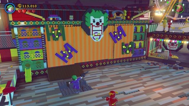 Z rozsypanych klocków stwórz platformę i zmień strój Jokera na kostium kuli - Małe Gotham... Duży Problem | Opis przejścia Lego Batman 3 Poza Gotham - LEGO Batman 3: Poza Gotham - poradnik do gry