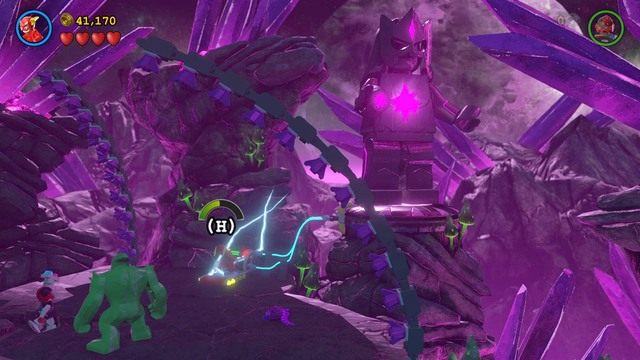 Po zniszczeniu obiektów i sfery zbuduj z klocków bieżnię dla Flasha i użyj jej - Miłość Ci Wszystko Wybaczy | Opis przejścia Lego Batman 3 Poza Gotham - LEGO Batman 3: Poza Gotham - poradnik do gry