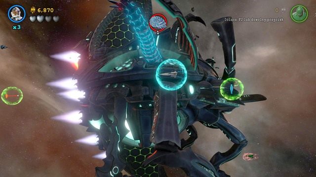 Podczas walki ze statku matki obcych zaczną się wysuwać macki, które musisz zniszczyć - Kolor Nadziei | Opis przejścia Lego Batman 3 Poza Gotham - LEGO Batman 3: Poza Gotham - poradnik do gry