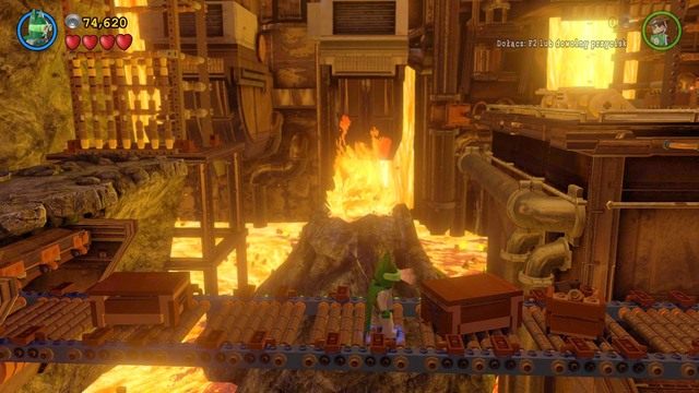 Po uwolnieniu się z rąk Sinestro zniszcz wszystkie obiekty po prawej stronie a z rozsypanych klocków stwórz ramię - Qwardy Orzech Do Zgryzienia | Opis przejścia Lego Batman 3 Poza Gotham - LEGO Batman 3: Poza Gotham - poradnik do gry