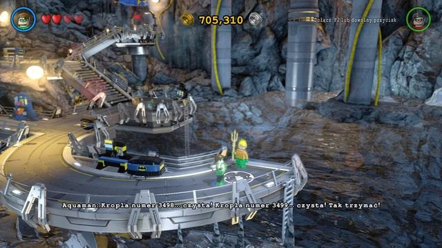 Po wykonaniu zadania Różowy Łomot musisz wyjść z głównej sali batjaskini oraz wrócić ponownie - Zadania poboczne | Batjaskinia - sekrety w Lego Batman 3 Poza Gotham - LEGO Batman 3: Poza Gotham - poradnik do gry