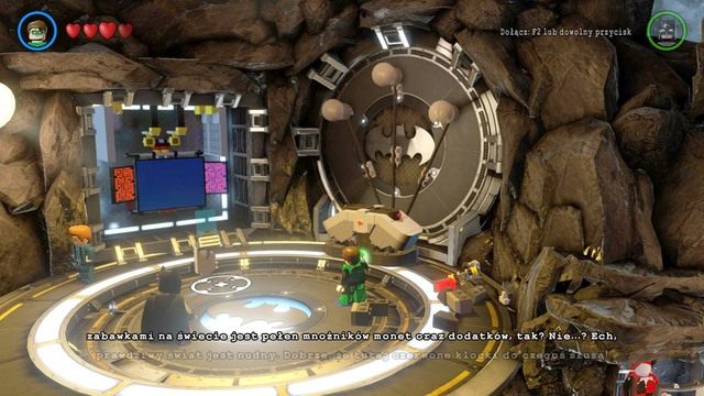 Siódmą postać odblokujesz będąc w sali trofeów w batjaskini - Postacie i Pojazdy | Batjaskinia - sekrety w Lego Batman 3 Poza Gotham - LEGO Batman 3: Poza Gotham - poradnik do gry