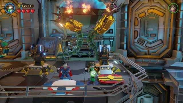 Czerwony klocek zdobędziesz podczas walki z wężami, w momencie przecięcia - Adam West / Czerwony klocek | Może To Go Ściągnie Na Ziemię - sekrety - LEGO Batman 3: Poza Gotham - poradnik do gry