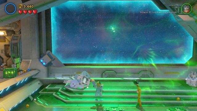 Miejsce pokazane na obrazku to twój obszar działania do zdobycia Atomu - Postacie | Może To Go Ściągnie Na Ziemię - sekrety w Lego Batman 3 Poza Gotham - LEGO Batman 3: Poza Gotham - poradnik do gry