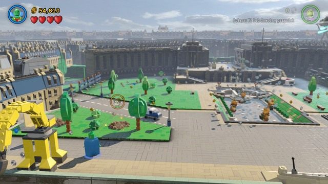 Podejdź do ziemi jako Cheetah lub Zielona Latarnia i zacznij wykopywać klocki z kilku kupek - Minizestawy | Eurokłopoty - sekrety - LEGO Batman 3: Poza Gotham - poradnik do gry