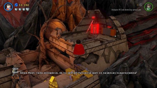 Po zniszczeniu piątej złotej skrzyni będziesz mieć okazję na uratowanie Adama Westa - Adam West / Czerwony klocek | Wyrzuć Ten Gniew - sekrety w Lego Batman 3 - LEGO Batman 3: Poza Gotham - poradnik do gry