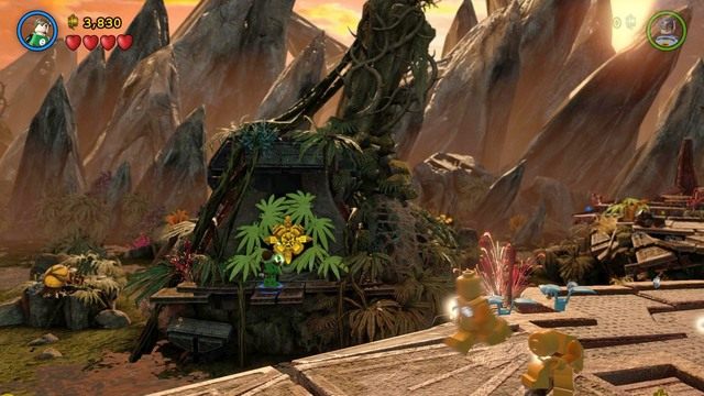 W trakcie przechodzenia przez most po lewej stronie zauważysz złoty kwiat - Minizestawy | Sezon Na Pomarańcze - sekrety w Lego Batman 3 Poza Gotham - LEGO Batman 3: Poza Gotham - poradnik do gry