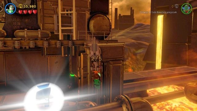 Druga lina znajduje się w momencie, w którym kontrolujesz robotnika i opuszczasz dźwignię - Minizestawy | Qwardy Orzech Do Zgryzienia - sekrety w Lego Batman 3 Poza Gotham - LEGO Batman 3: Poza Gotham - poradnik do gry