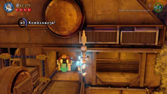 Trzecia lina jest obok generatora, którym odblokujesz przejście i wyłączysz spadające młoty - Minizestawy | Qwardy Orzech Do Zgryzienia - sekrety w Lego Batman 3 Poza Gotham - LEGO Batman 3: Poza Gotham - poradnik do gry