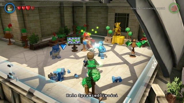 Twoim zadaniem będzie niszczenie szarżujących na ciebie bandytów - Zadania poboczne | Hala Sprawiedliwości i Zagłady - sekrety - LEGO Batman 3: Poza Gotham - poradnik do gry