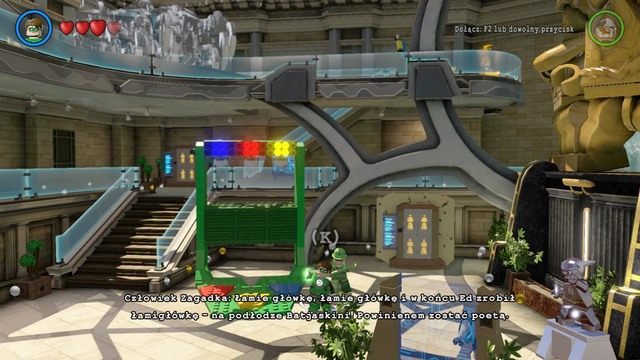 Zadanie będzie dostępne po wykonaniu misji pobocznej Nightwing w ogniu - Zadania poboczne | Hala Sprawiedliwości i Zagłady - sekrety - LEGO Batman 3: Poza Gotham - poradnik do gry