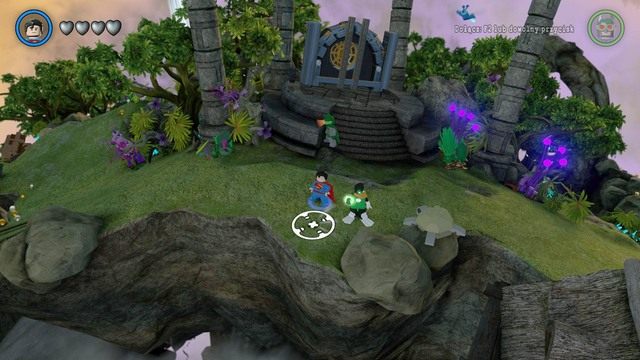 Po dotarciu na planetę Odym porozmawiaj z Zieloną Glutarnią a po rozmowie zacznij za nim podążać - Zadania poboczne | Odym - sekrety w Lego Batman 3 Poza Gotham - LEGO Batman 3: Poza Gotham - poradnik do gry